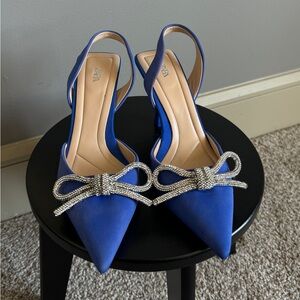 Zara Cobalt Blue Slingback heels